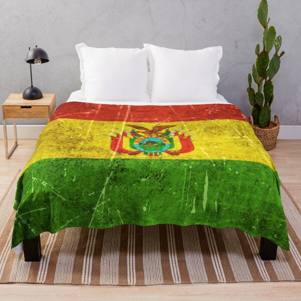 Item preview, Vintage Aged and Scratched Bolivian Flag designed and sold by JeffBartels.