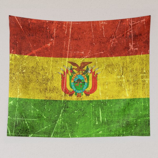 Item preview, Vintage Aged and Scratched Bolivian Flag designed and sold by JeffBartels.