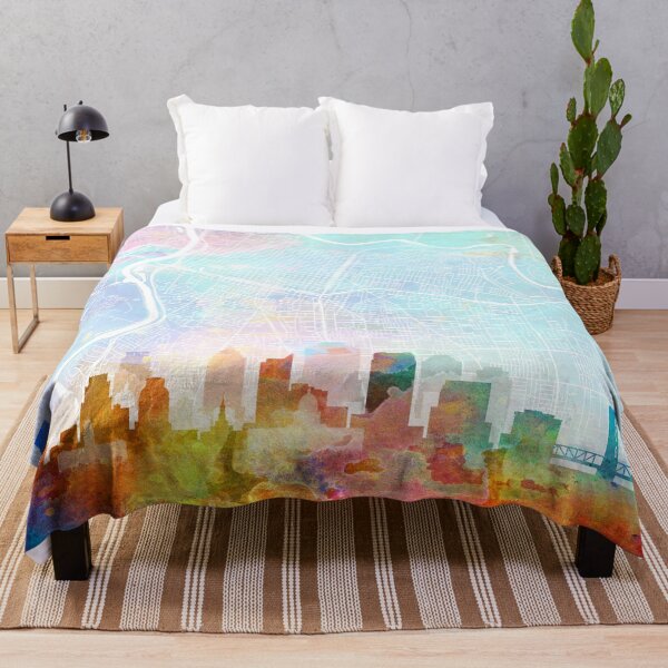 Item preview, Impresión de acuarela de mapa y horizonte de Sacramento de Zouzounio Art designed and sold by zouzounioart.