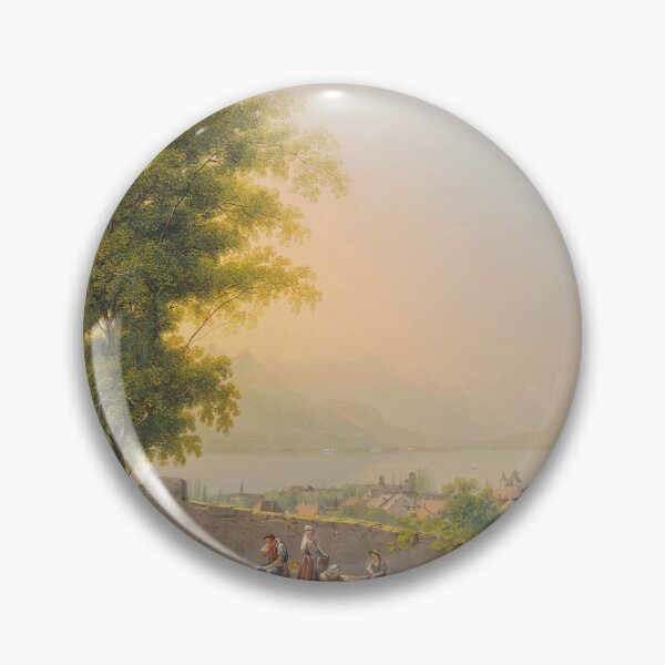 Item preview, Johann Heinrich Bleuler dJ Aussicht von Vevey ,Terrace St. Martin near Vevey Swiss art in Zurich designed and sold by TeeARTHY.