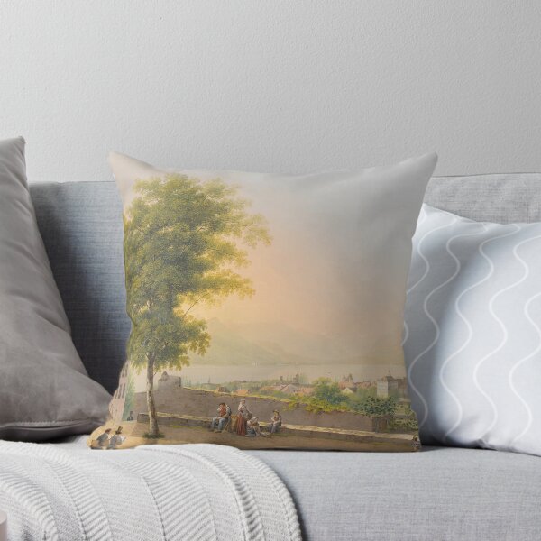 Item preview, Johann Heinrich Bleuler dJ Aussicht von Vevey ,Terrace St. Martin near Vevey Swiss art in Zurich designed and sold by TeeARTHY.