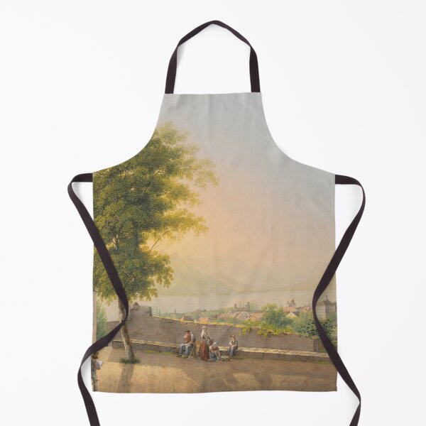 Item preview, Johann Heinrich Bleuler dJ Aussicht von Vevey ,Terrace St. Martin near Vevey Swiss art in Zurich designed and sold by TeeARTHY.