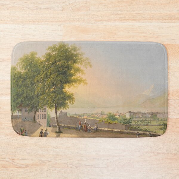 Item preview, Johann Heinrich Bleuler dJ Aussicht von Vevey ,Terrace St. Martin near Vevey Swiss art in Zurich designed and sold by TeeARTHY.