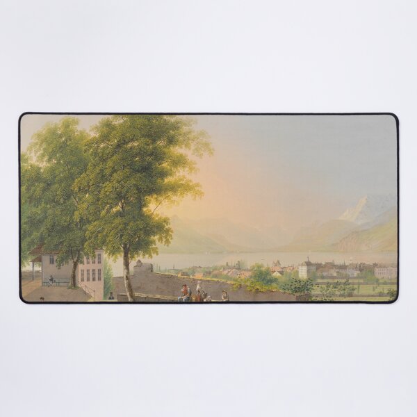 Item preview, Johann Heinrich Bleuler dJ Aussicht von Vevey ,Terrace St. Martin near Vevey Swiss art in Zurich designed and sold by TeeARTHY.