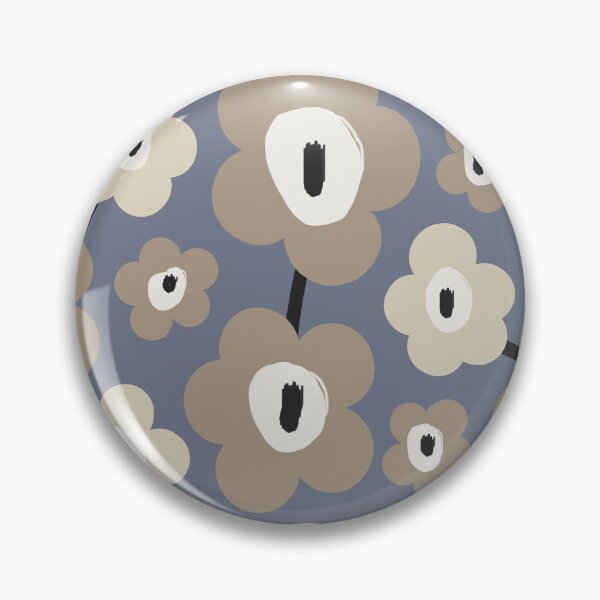 Item preview, Unique Scandinavian Floral Pattern in Gray, Blue and Beige designed and sold by Deutschic.