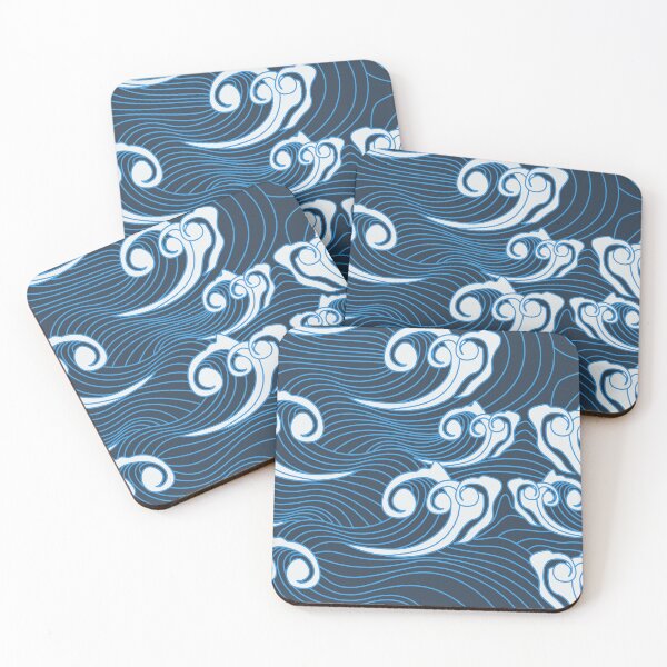 Item preview, Japanese Ocean Waves Seamless Pattern designed and sold by delikedesign.
