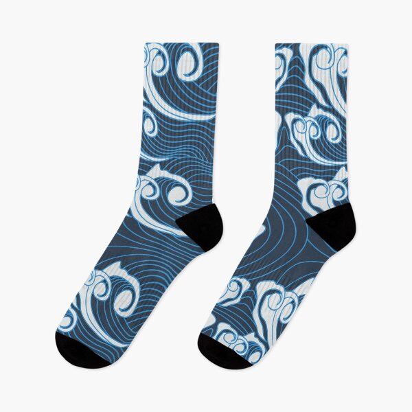 Item preview, Japanese Ocean Waves Seamless Pattern designed and sold by delikedesign.