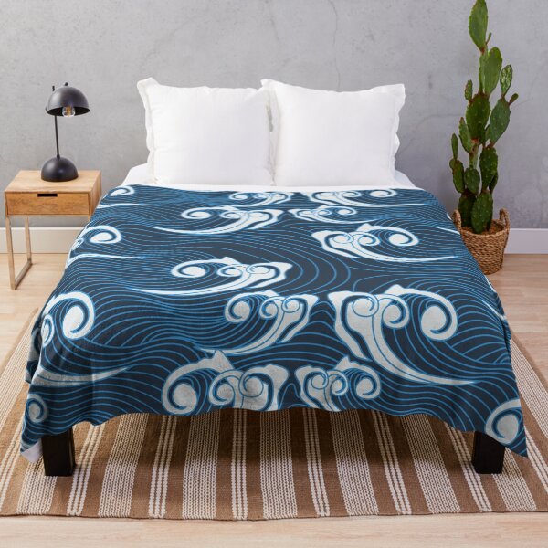 Item preview, Japanese Ocean Waves Seamless Pattern designed and sold by delikedesign.
