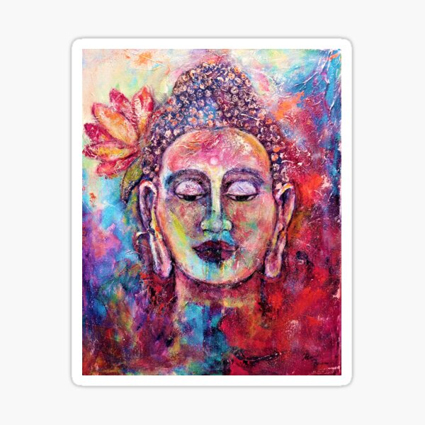 Frida,  love and compassion Buddha impression Sticker