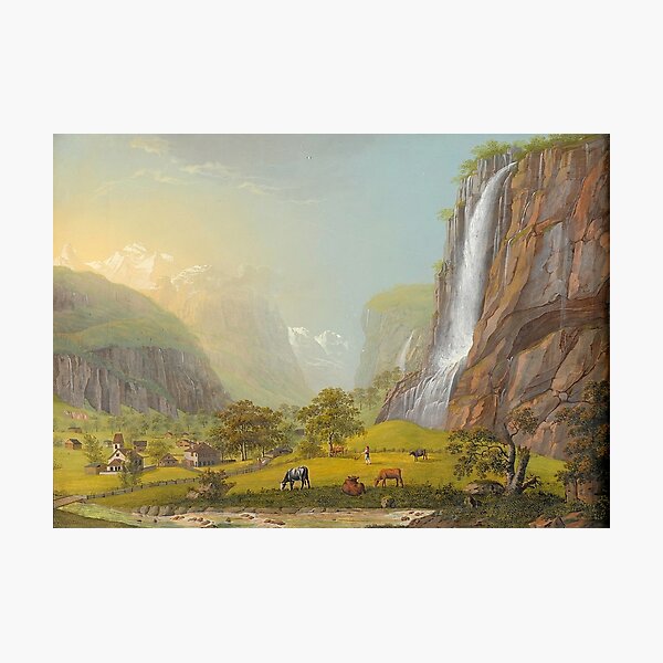 Item preview, The Staubbach in Lauterbrunnen Valley Canton Bern Johann Heinrich Bleuler Der Staubbach im Lauterbrunnenthal Canton Bern designed and sold by TeeARTHY.