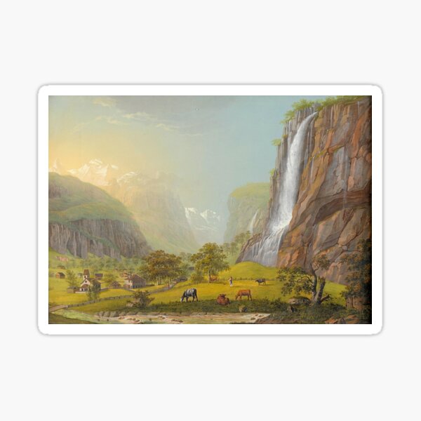 Item preview, The Staubbach in Lauterbrunnen Valley Canton Bern Johann Heinrich Bleuler Der Staubbach im Lauterbrunnenthal Canton Bern designed and sold by TeeARTHY.