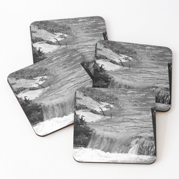 Item preview, Black and White creek waterfall  designed and sold by Ally Lukehart-Hamil.