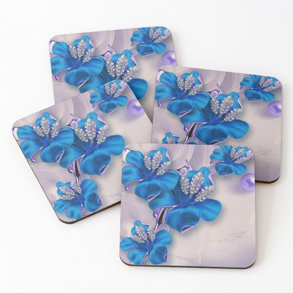 Item preview, Blue flower with diamonds designed and sold by Gagilix.