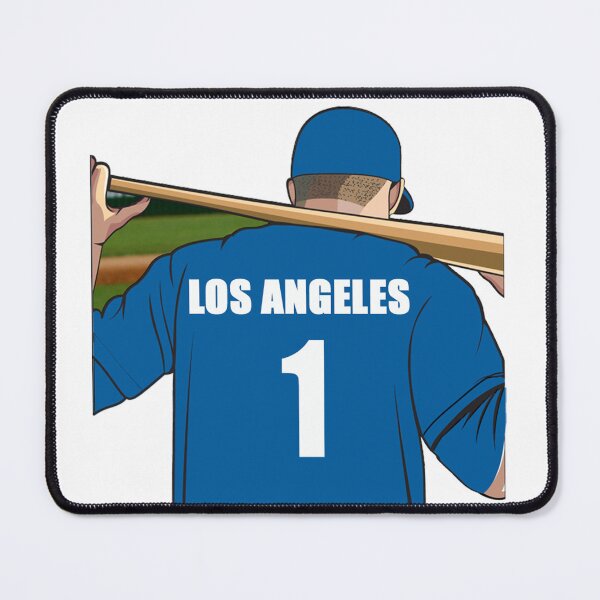 Item preview, Los Angeles Blue Baseball Jersey Number 1 Fan designed and sold by stinkylockers.