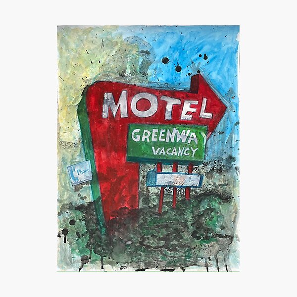Greenway Motel Vacancy Photographic Print