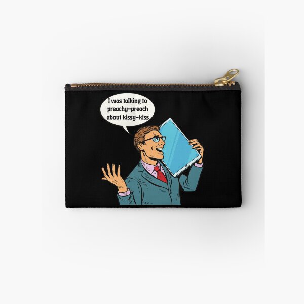 Item preview, I was talking to preachy-preach about kissy-kiss designed and sold by RoughShirts.
