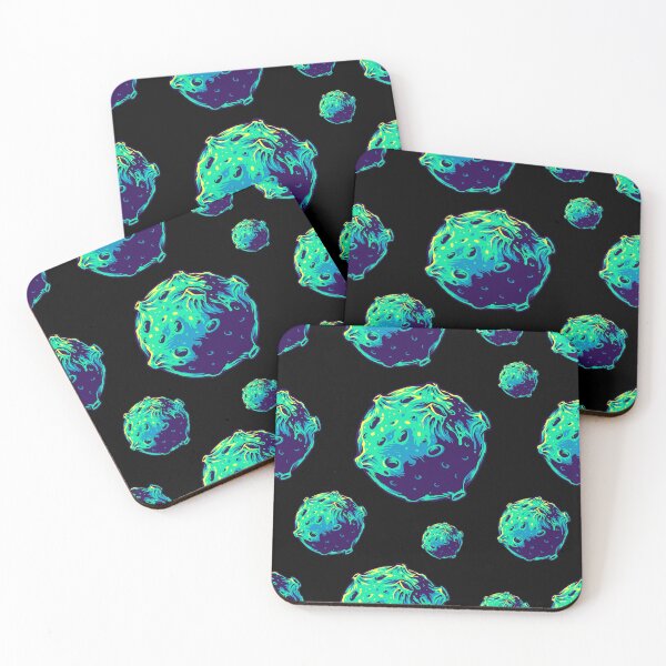 Item preview, Green Asteroid Seamless Pattern designed and sold by JABG-01.