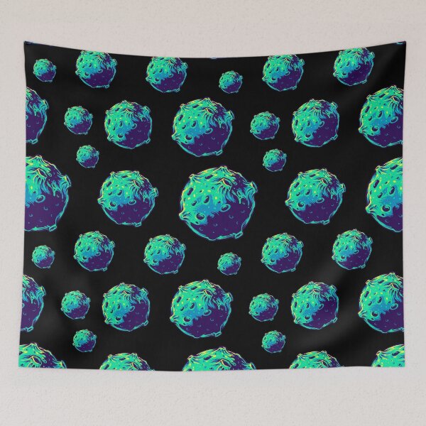 Item preview, Green Asteroid Seamless Pattern designed and sold by JABG-01.