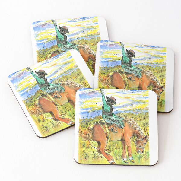 Item preview, A Cowboy Riding On A Bucking Horse designed and sold by DonSylvester.