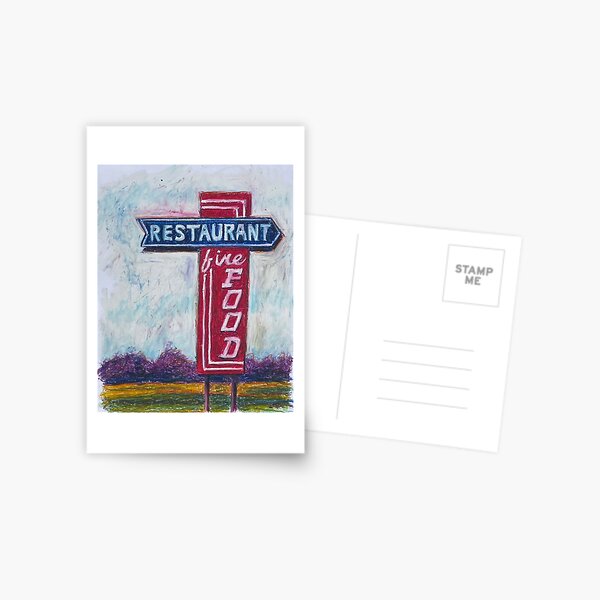 Restaurant Fine Food Postcard