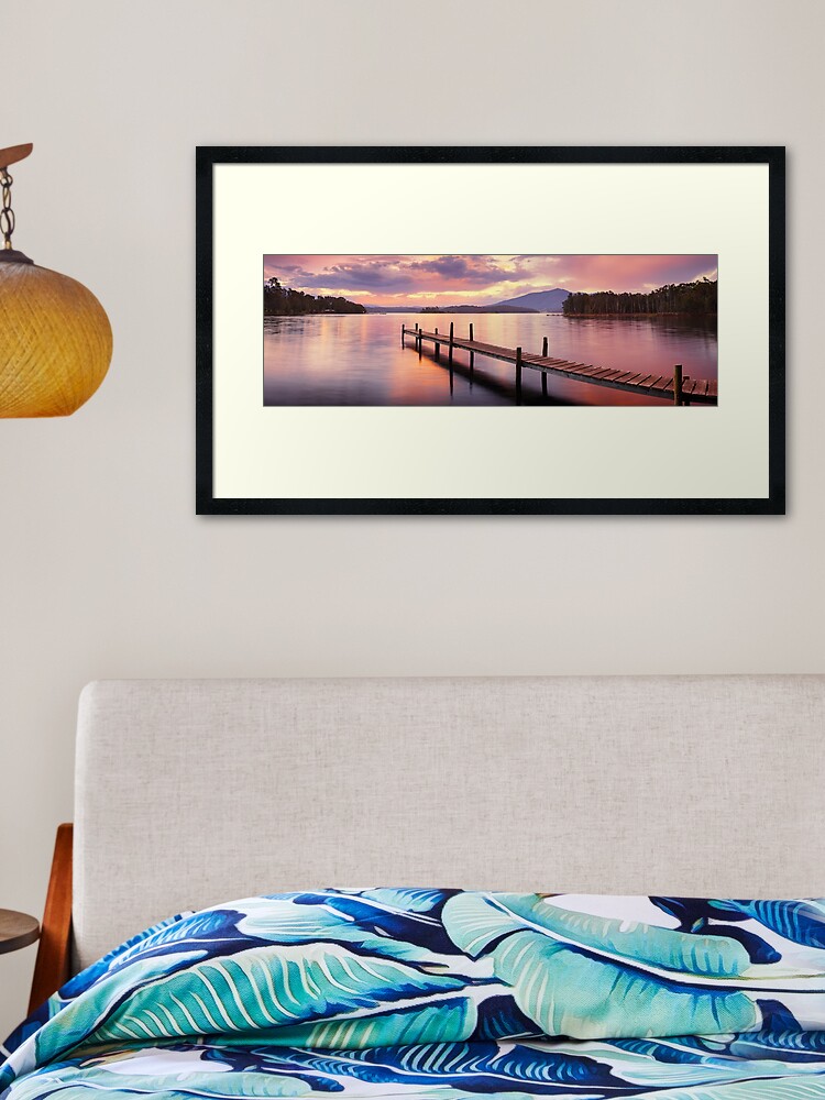 Thumbnail 2 of 7, Framed Art Print, Lake Wallaga, Bermagaui, New South Wales, Australia designed and sold by Chockstone.
