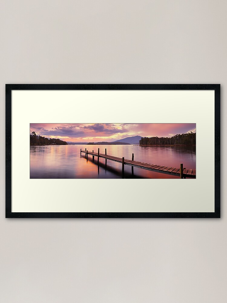 Thumbnail 1 of 7, Framed Art Print, Lake Wallaga, Bermagaui, New South Wales, Australia designed and sold by Chockstone.