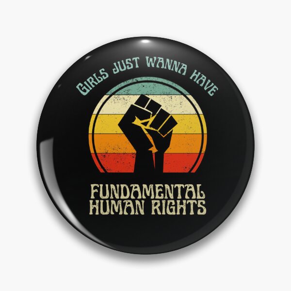 Item preview, las chicas solo quieren tener derechos humanos fundamentales - diseño retro vintage designed and sold by rmpk101.