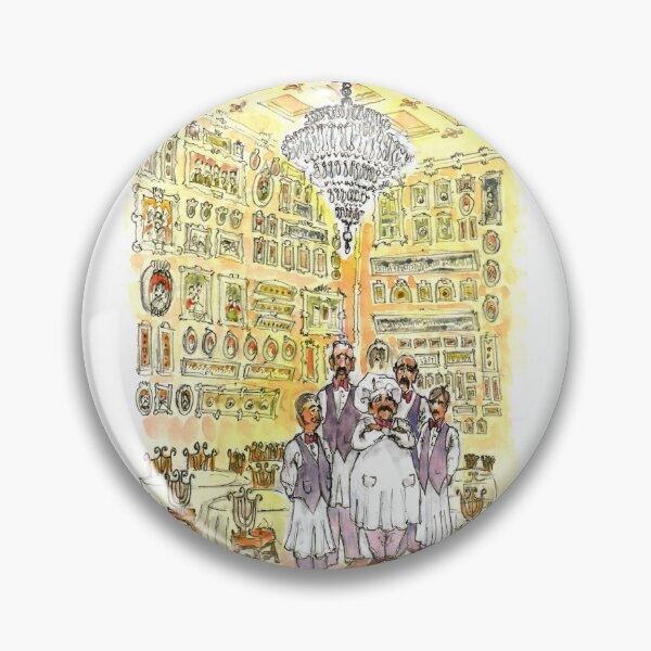 Item preview, Short Chef And Waiters In The Hall Of Pictures designed and sold by DonSylvester.