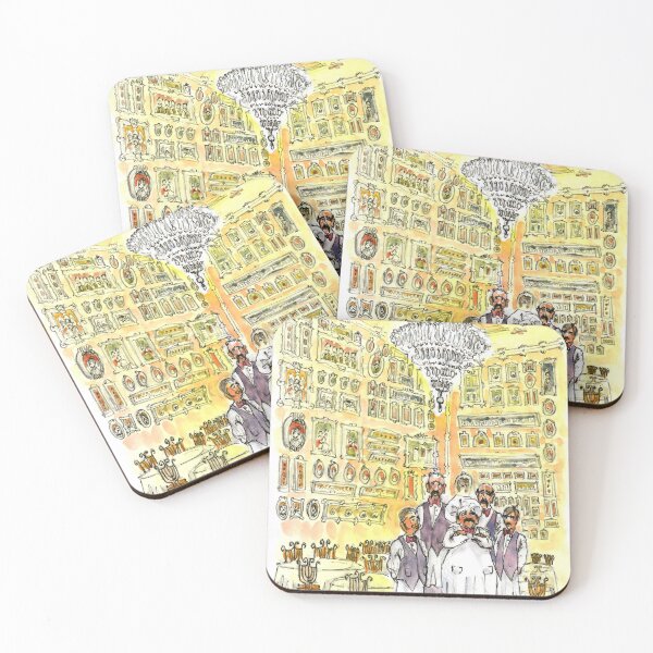 Item preview, Short Chef And Waiters In The Hall Of Pictures designed and sold by DonSylvester.