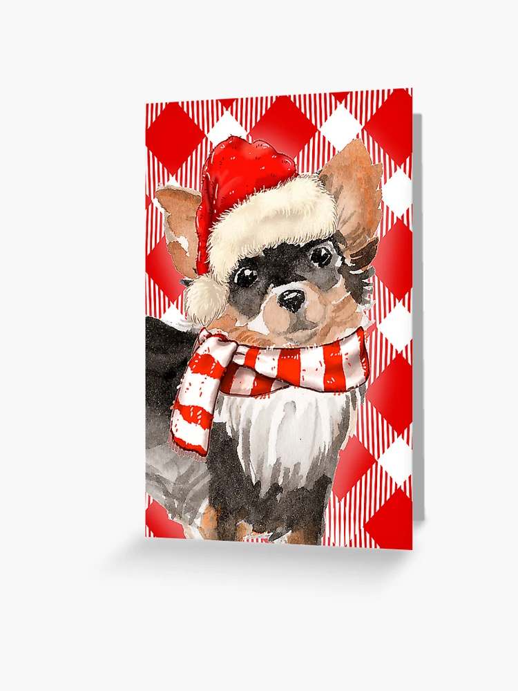 Chihuahua Funny Fleas Navidog Christmas in Red and Green Jigsaw Puzzle