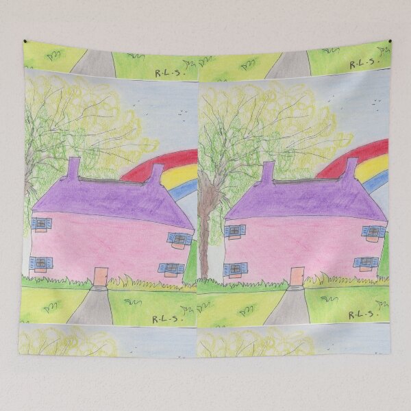 Item preview, pink house designed and sold by ArtistRebeccaLS.