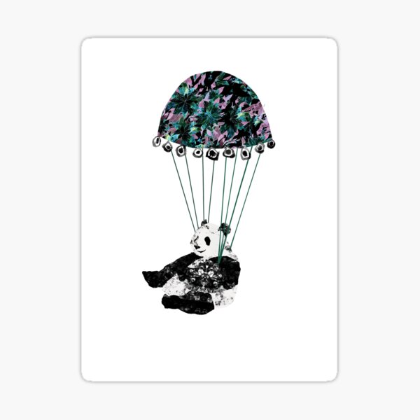 Parachute Panda Sticker