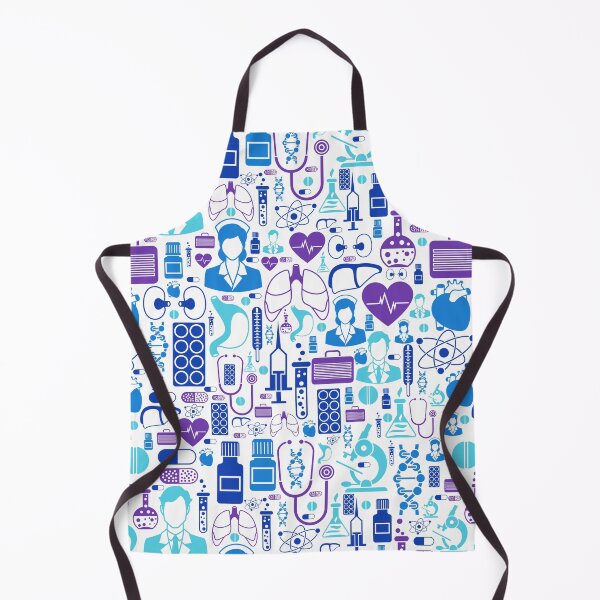 Item preview, Medical Nurse Doctor Theme Blue Purple Seamless Pattern designed and sold by silviaol.