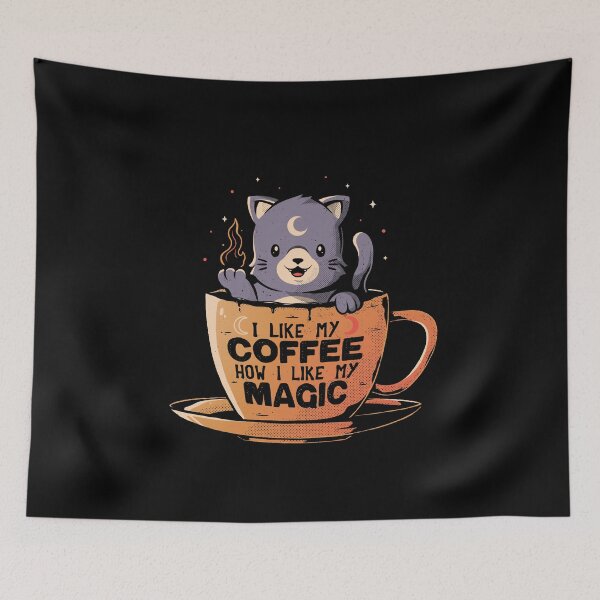 Item preview, Black Coffee - Cute Cat Dark Magic Gift designed and sold by EduEly.
