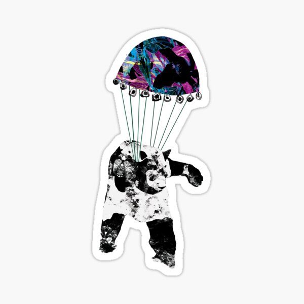 Parachute Panda Two Sticker