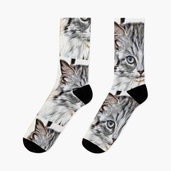 Item preview, Digital portrait of a thoughtful cat designed and sold by thalasson.