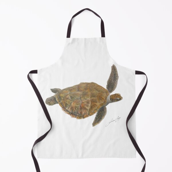 Item preview, Green Sea Turtle - Noosa Watercolour sea turtle painting with artist signature designed and sold by RachaelCurryArt.
