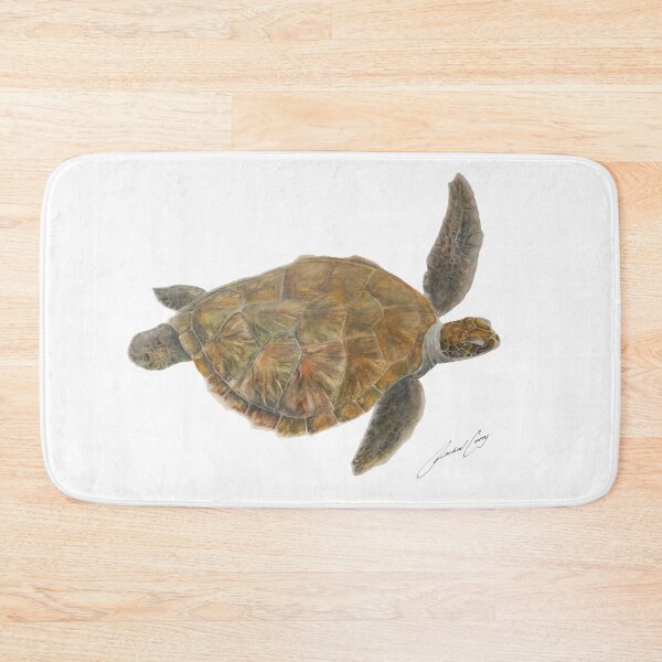 Item preview, Green Sea Turtle - Noosa Watercolour sea turtle painting with artist signature designed and sold by RachaelCurryArt.