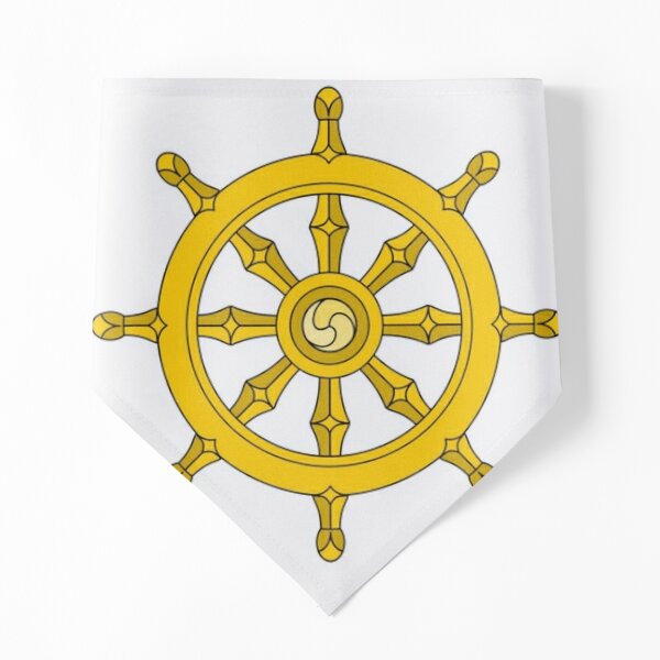 Dharmachakra, Wheel of Dharma. #Dharmachakra #WheelofDharma #Wheel #Dharma #znamenski #helm #illustration #rudder #captain #symbol #design #vector #art #decoration #sign #anchor #antique #colorimage  Pet Bandana