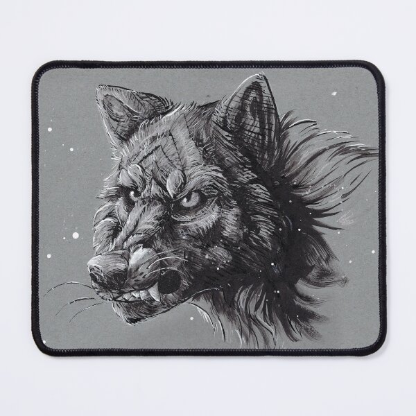 Item preview, Snarling Ink Wolf designed and sold by aantlersart.