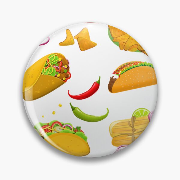 Item preview, Mexican Food Tacos, Nachos and Vegetables Pattern designed and sold by silviaol.