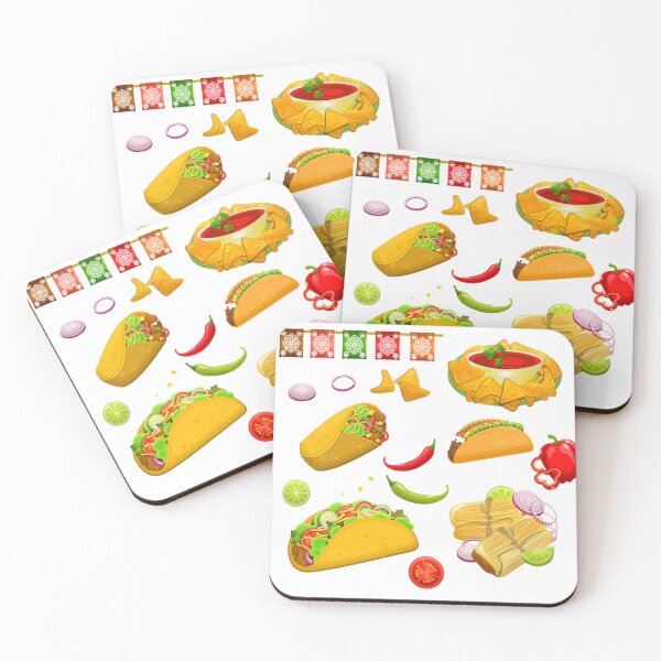 Item preview, Mexican Food Tacos, Nachos and Vegetables Pattern designed and sold by silviaol.