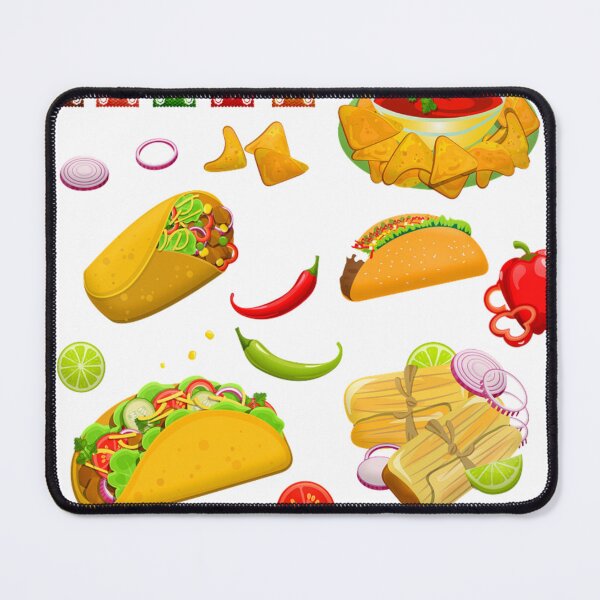 Item preview, Mexican Food Tacos, Nachos and Vegetables Pattern designed and sold by silviaol.
