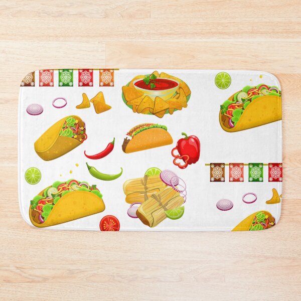 Item preview, Mexican Food Tacos, Nachos and Vegetables Pattern designed and sold by silviaol.