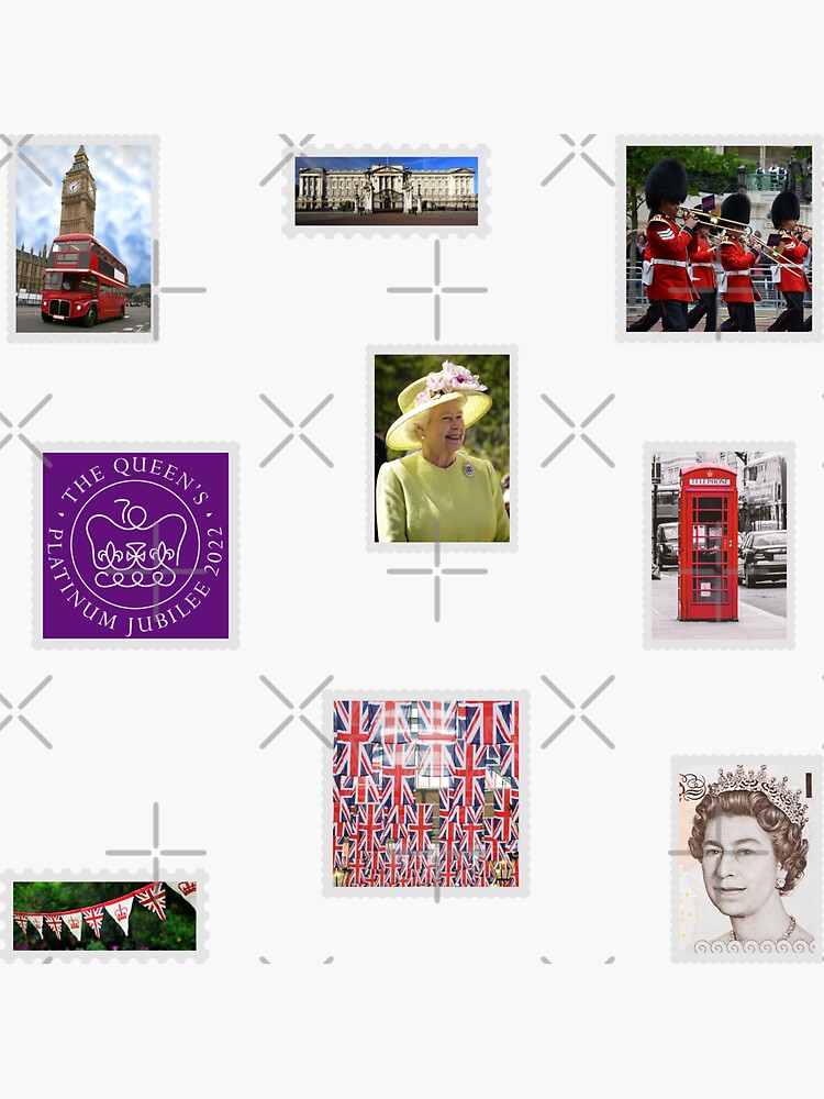 The Queen's Platinum Jubilee 2022, Fun Stamp Bundle by milldogstation