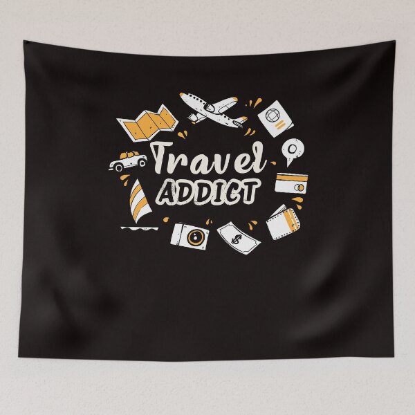 Artikelvorschau, Addict Travel Blogger Reisen Blogging Backpacker Traveler entworfen und verkauft von TomGiantDesigns.