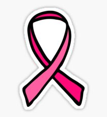 breast cancer awareness ribbon doodle pattern Sticker