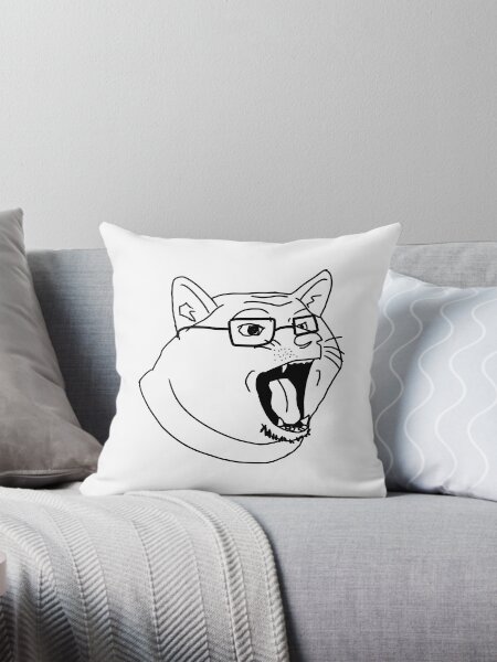 Middle finger cat pillow hotsell