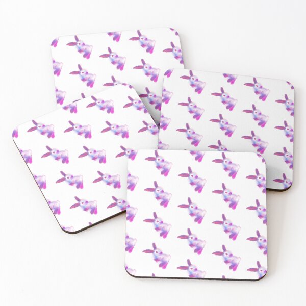 Item preview, More Tiled Pink Pastel Watercolor Himalayan Rabbit Bunny Binky designed and sold by MiscibilityArt.