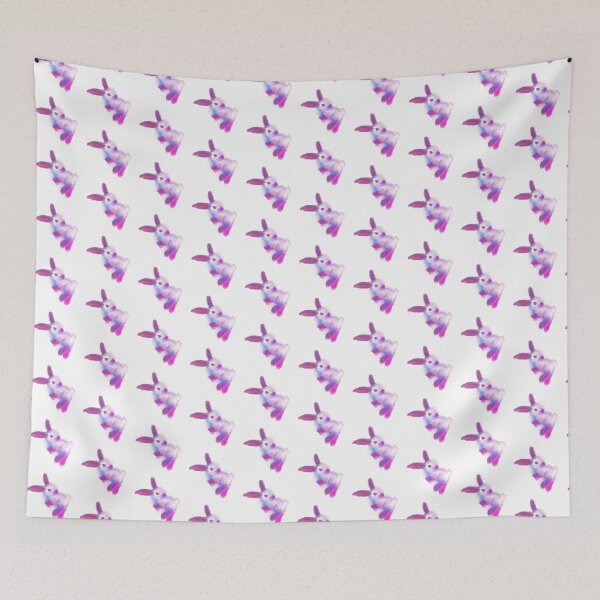 Item preview, More Tiled Pink Pastel Watercolor Himalayan Rabbit Bunny Binky designed and sold by MiscibilityArt.